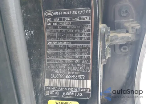 2016 Land Rover Discovery Sport Hse from USA, damaged, VIN SALCR2BG5GH587972